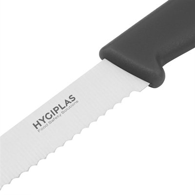 Hygiplas Serrated Tomato Knife Black 10.5cm - view 7