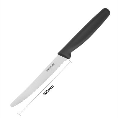 Hygiplas Serrated Tomato Knife Black 10.5cm - view 9