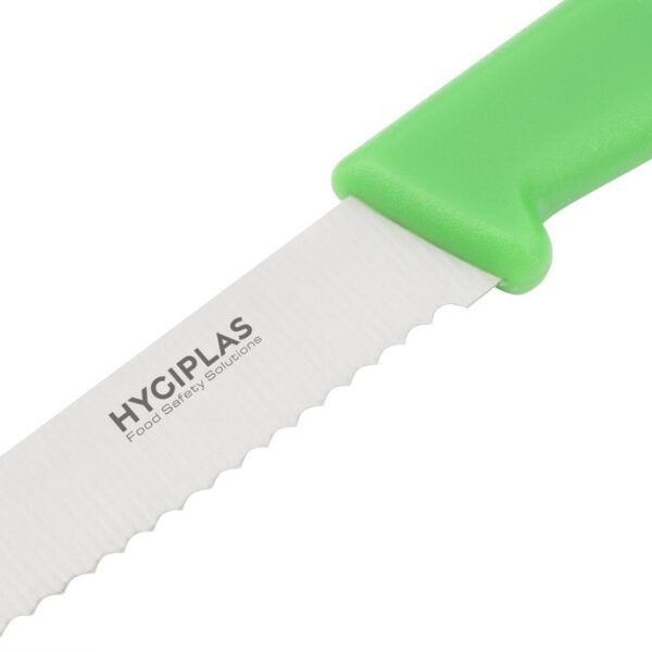 Hygiplas Serrated Tomato Knife Green 10.5cm - view 3