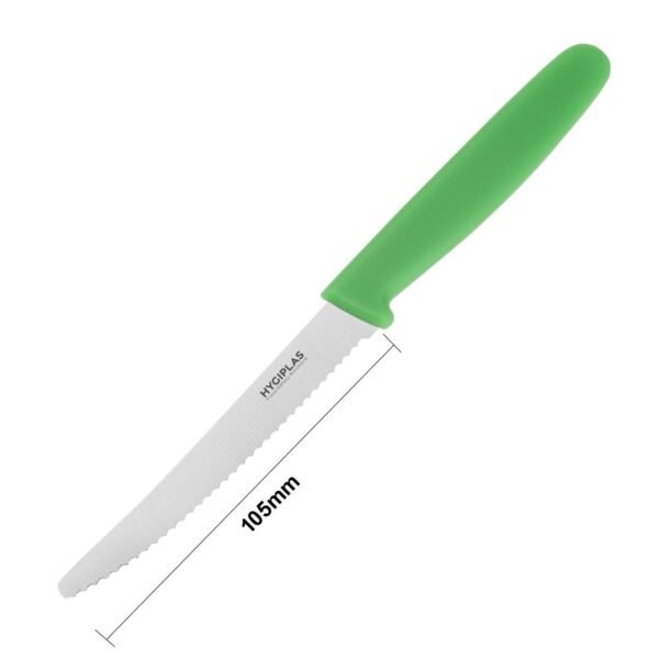 Hygiplas Serrated Tomato Knife Green 10.5cm - view 5