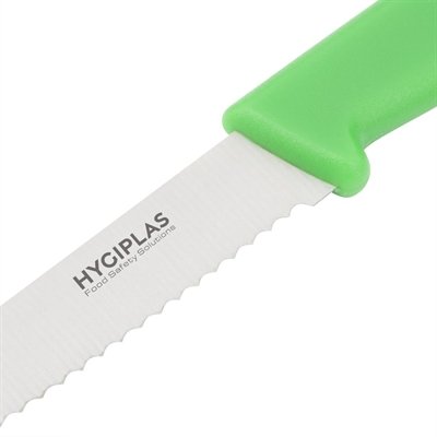 Hygiplas Serrated Tomato Knife Green 10.5cm - view 7