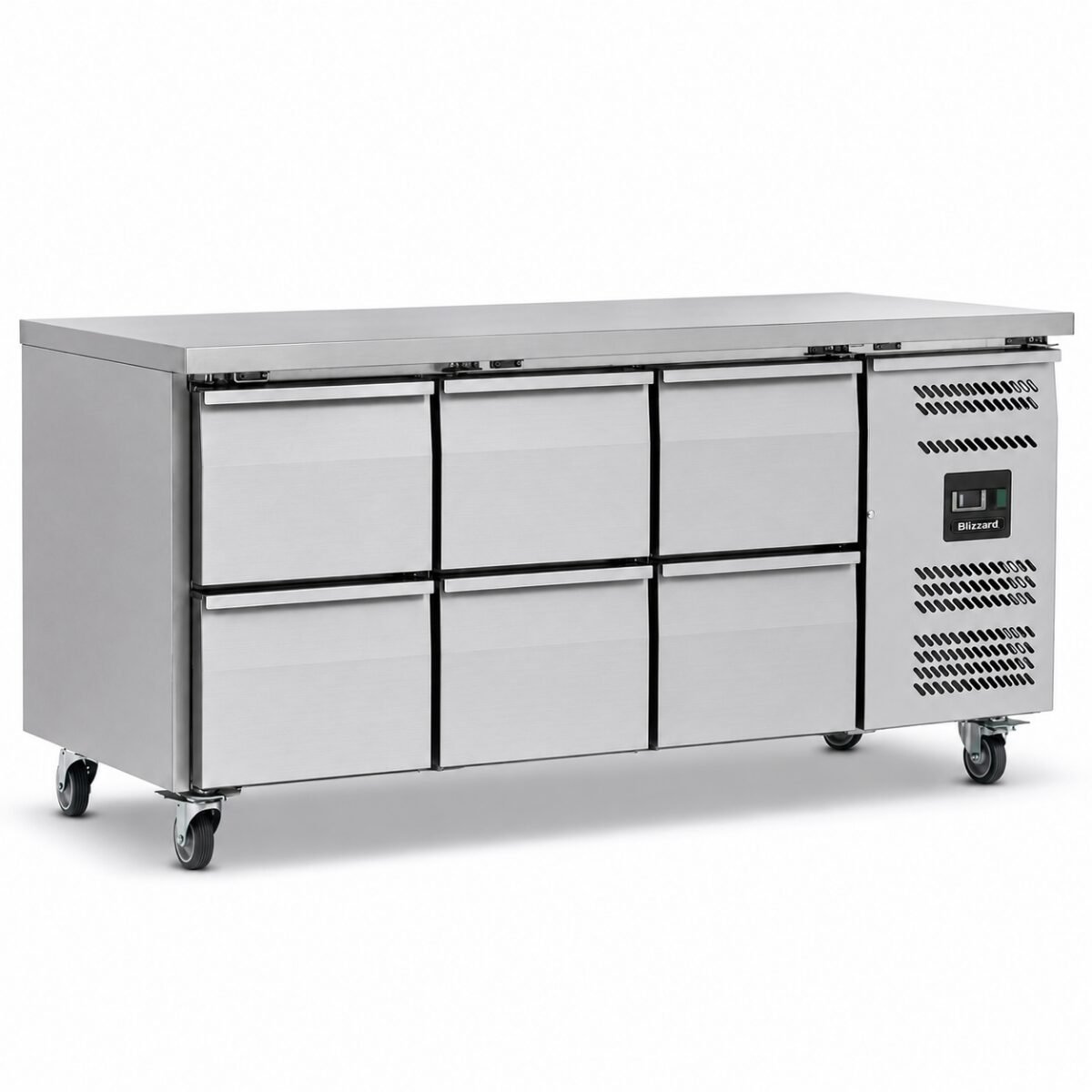 Blizzard 417L Six Drawer Counter Refrigerator (3 Door)