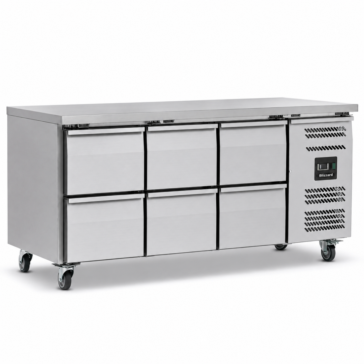 Blizzard 417L Six Drawer Counter Refrigerator