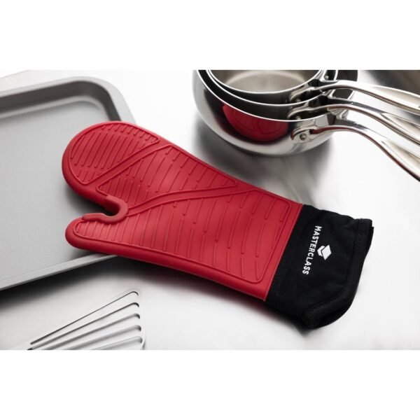 MasterClass Seamless Silicone Oven Mitt with Cotton Sleeve - view 6