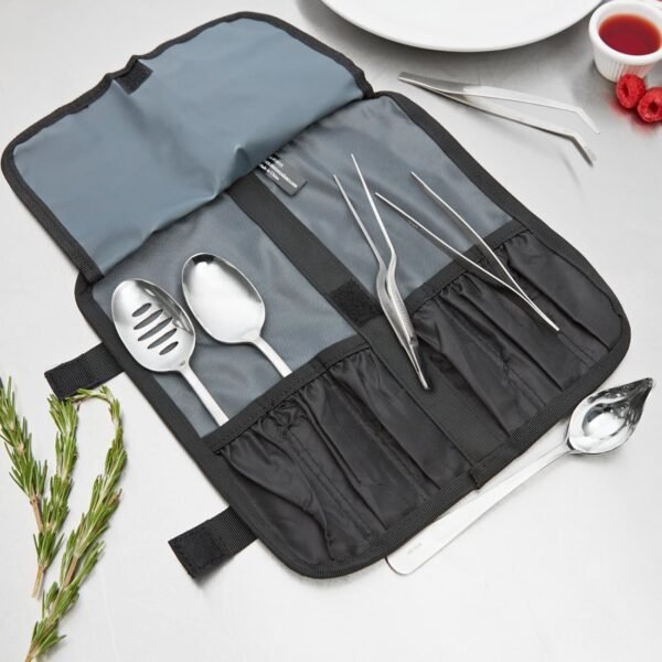 Mercer Culinary 6 Piece Chef Plating Kit with Storage Roll - view 2
