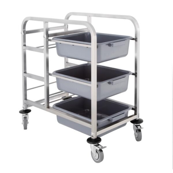Vogue Stainless Steel Bussing Trolley - view 2