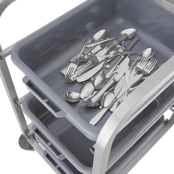 Vogue Stainless Steel Bussing Trolley - view 4