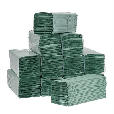 Jantex Z Fold Paper Hand Towels Green 1-Ply 3000 Sheets - view 7
