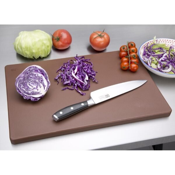Hygiplas Thick Low Density Brown Chopping Board 450x300x20mm - view 4