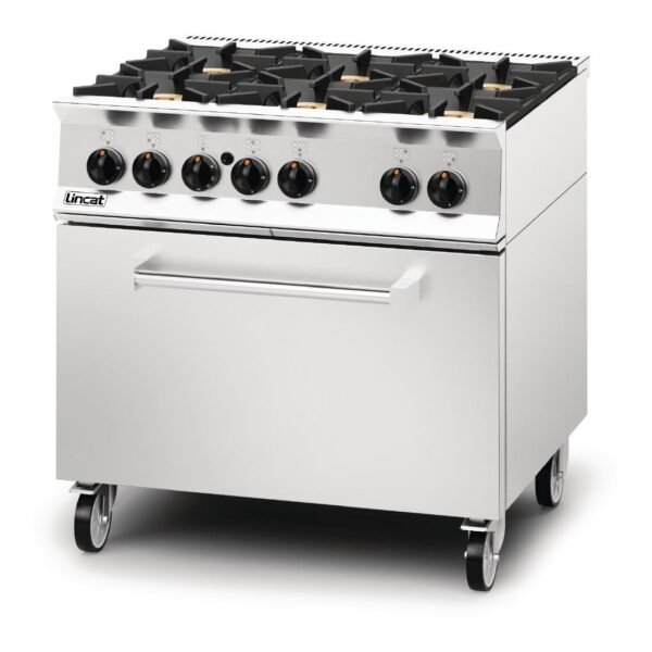 Lincat Opus 800 Propane Gas 6 Burner Range with Drop Down Door OG8002/P - view 2