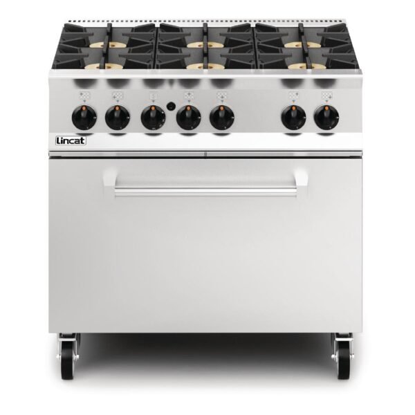 Lincat Opus 800 Propane Gas 6 Burner Range with Drop Down Door OG8002/P - view 3