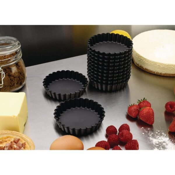 Matfer Bourgeat Exoglass Round Fluted Tartlet Mould 100mm (12 Pack) - view 4