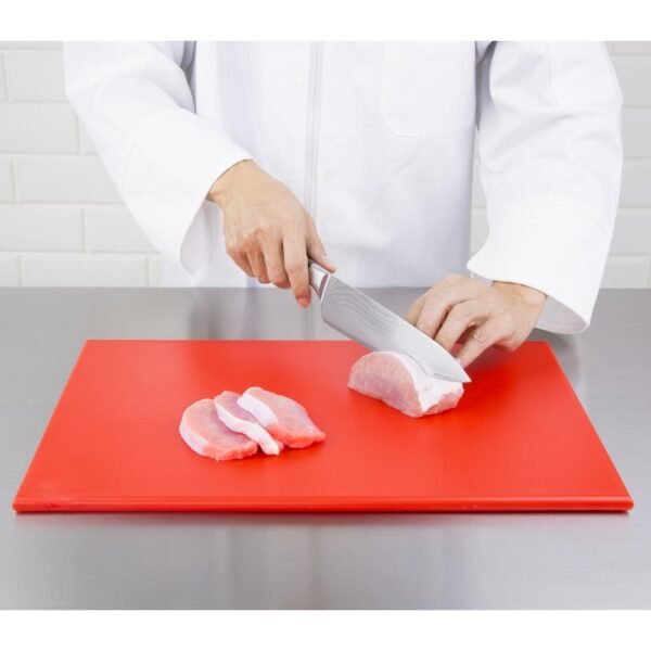 Hygiplas High Density Antibacterial Red Chopping Board 455x305x12mm - view 6