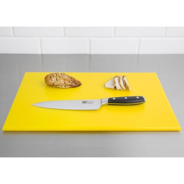 Hygiplas High Density Antibacterial Yellow Chopping Board 455x305x12mm - view 7