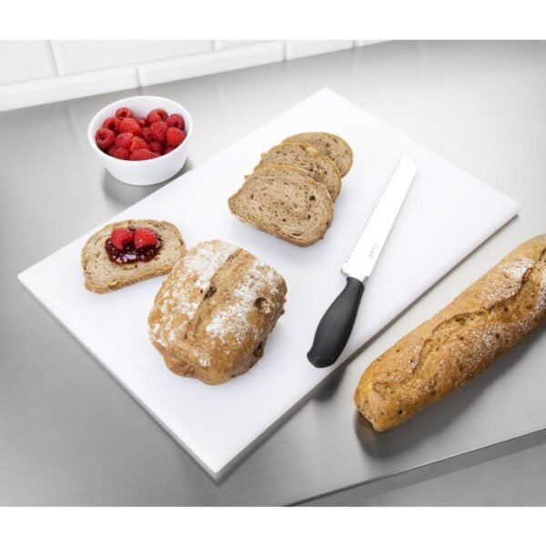 Hygiplas High Density Antibacterial White Chopping Board 455x305x12mm - view 2