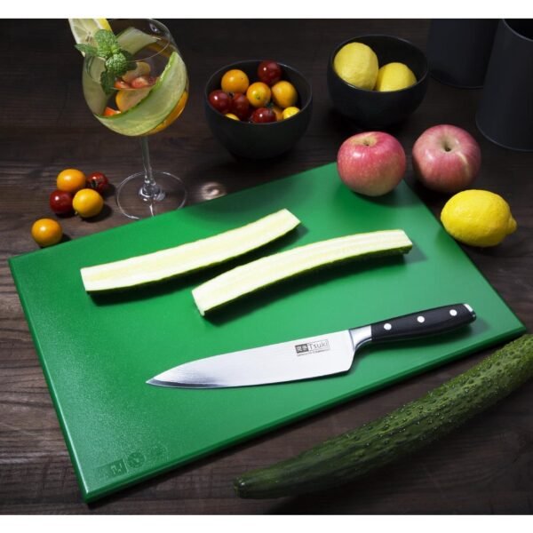 Hygiplas High Density Antibacterial Green Chopping Board 455x305x12mm - view 2