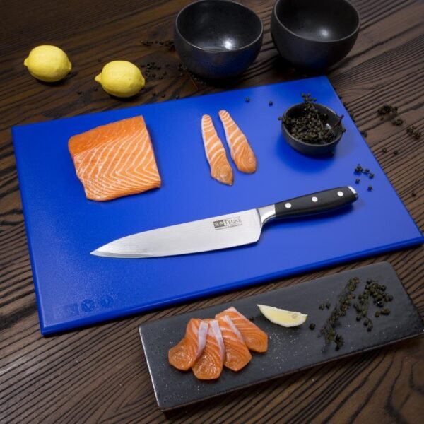 Hygiplas High Density Antibacterial Blue Chopping Board 455x305x12mm - view 4