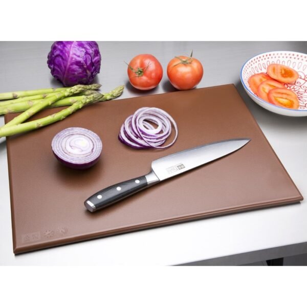 Hygiplas High Density Antibacterial Brown Chopping Board 455x305x12mm - view 4