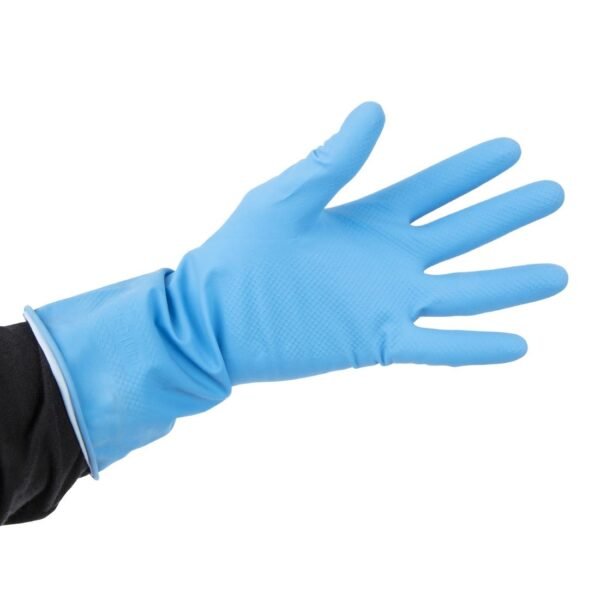 Jantex Latex Household Gloves Blue Large - view 3