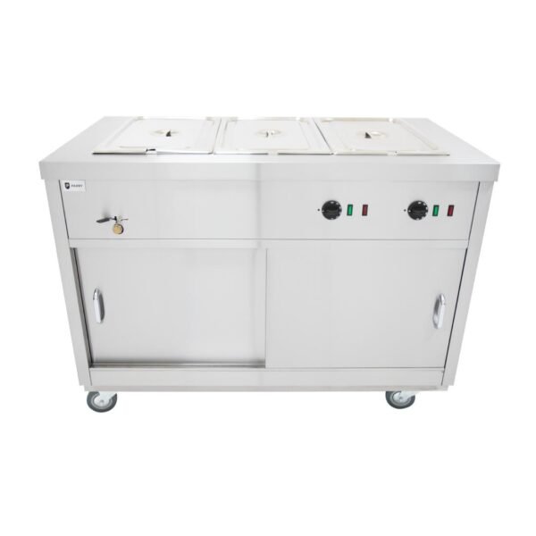 Parry Mobile Hot Cupboard with Bain Marie Top HOT12BM - view 2
