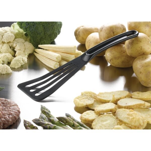Matfer Bourgeat Pelton Exoglass Slotted Spatula 30cm Black - view 3