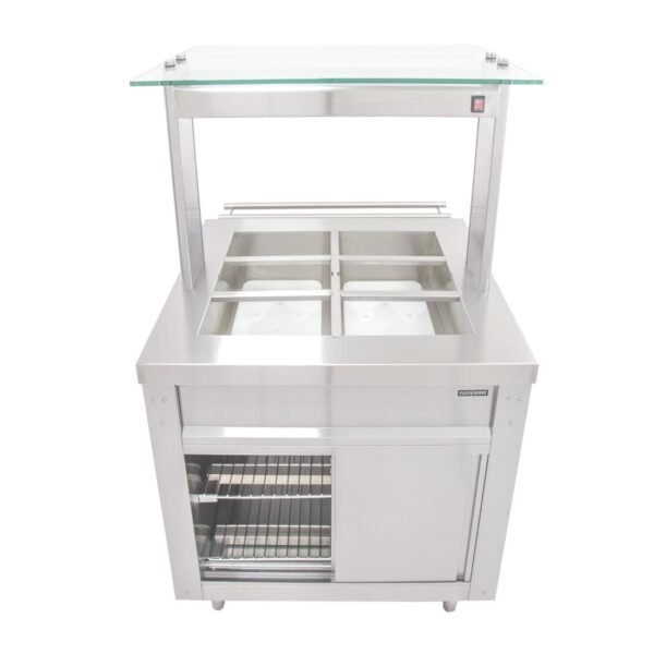 Parry Flexi-Serve Ambient Cupboard with Chilled Well & LED Illuminated Gantry FS-AW2Pack - view 4