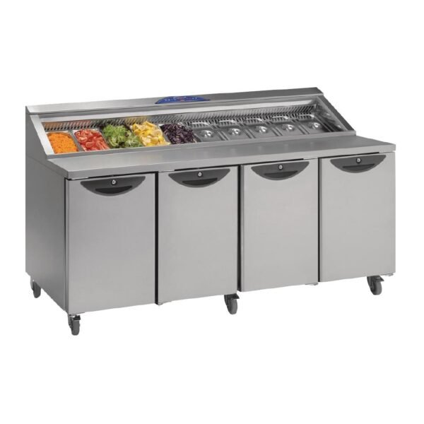 Williams Onyx 4 Door Refrigerated Prep Counter 835Ltr CPC4-SS - view 2