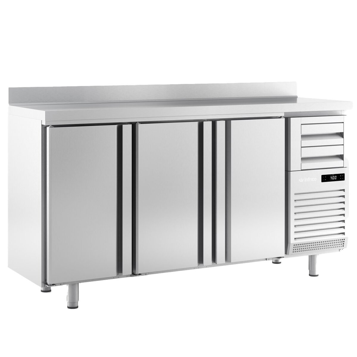 Triple Door Tall Fridge Counter With Upstand