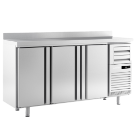 Triple Door Tall Fridge Counter With Upstand