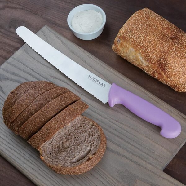 Hygiplas Serrated Pastry Knife Purple 25.4cm - view 4