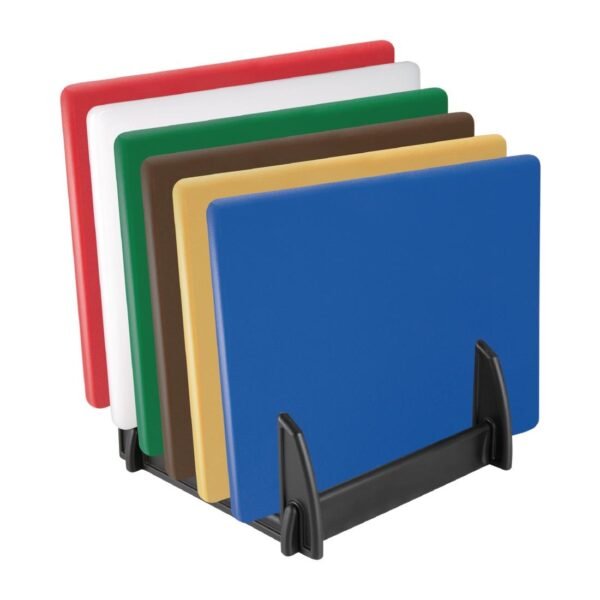 Hygiplas Black Plastic Chopping Board Rack Small 6 Slots - view 2