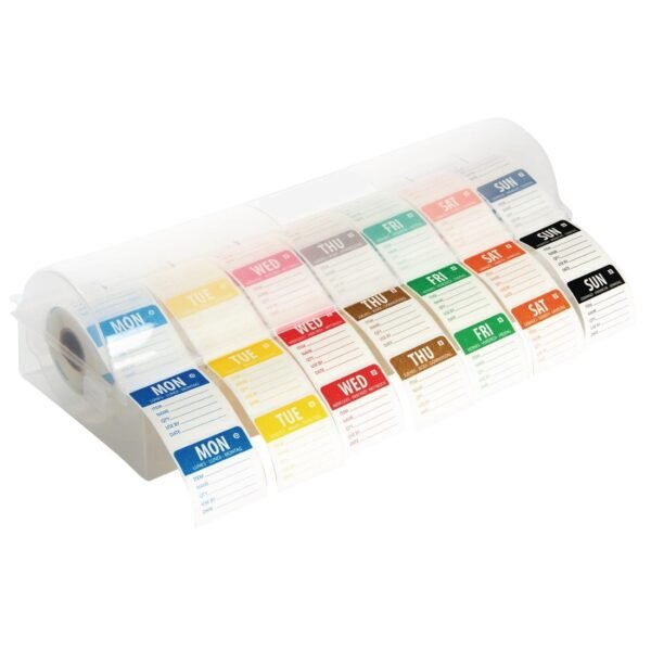 Hygiplas Dissolvable Colour Coded Food Labels with 2" Dispenser - view 2