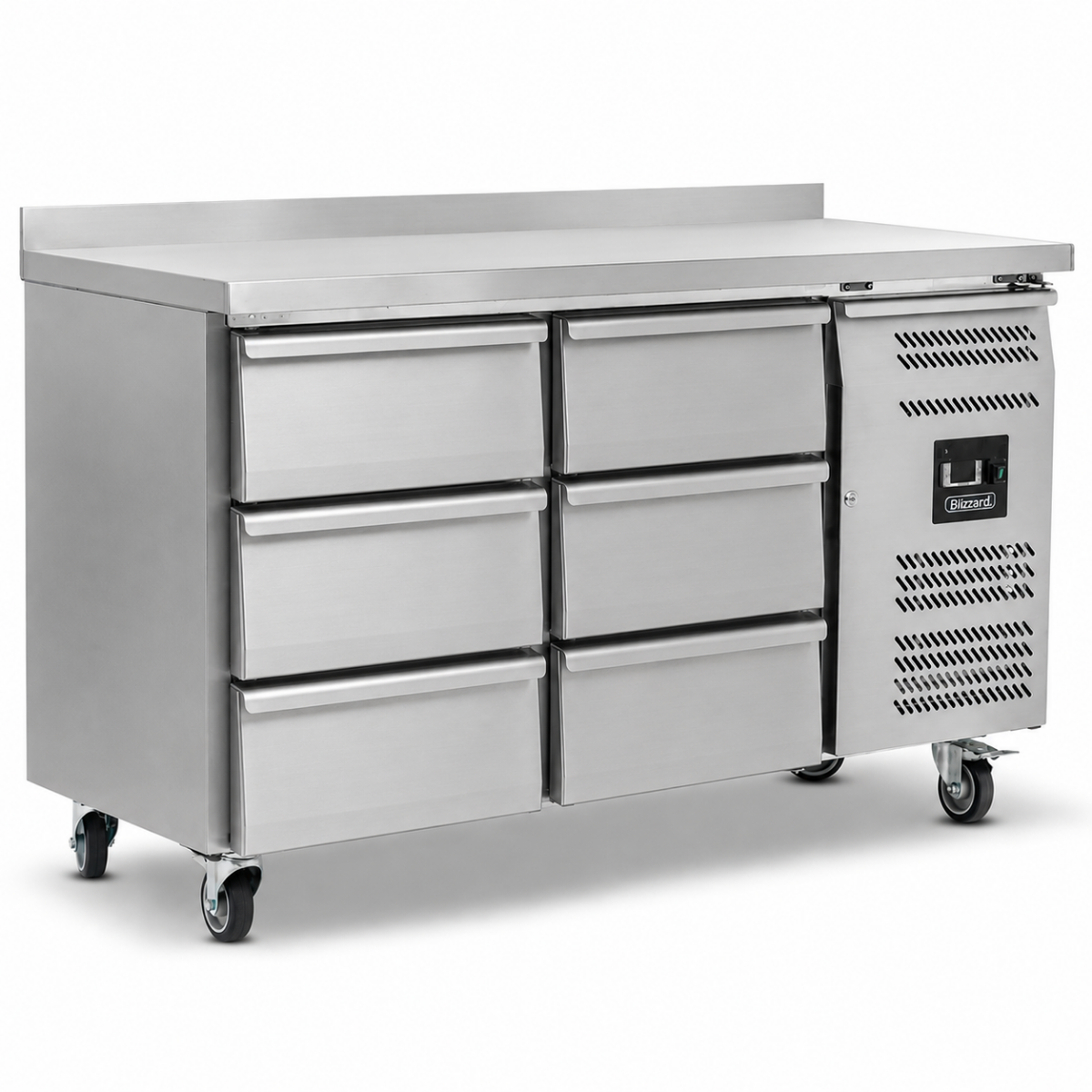 Blizzard HBC2-33 Six Drawer Counter Refrigerator With Upstand