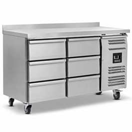 Blizzard HBC2-33 Six Drawer Counter Refrigerator With Upstand