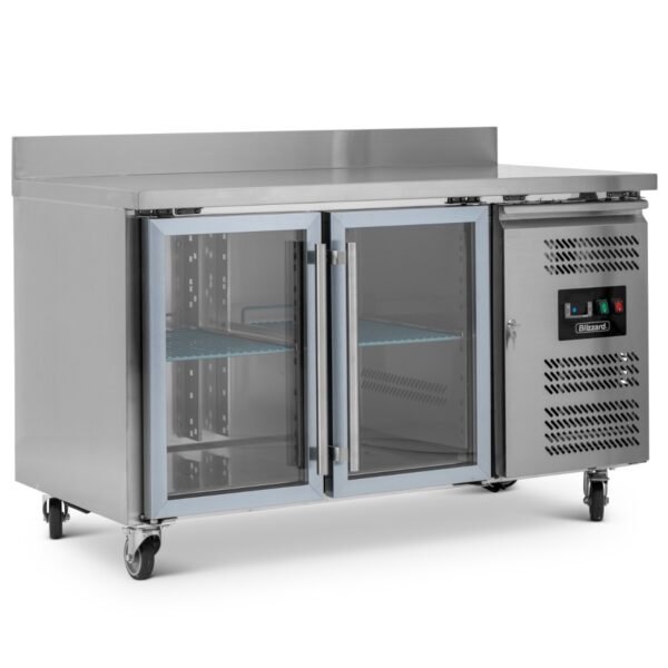 417L Double Glass Door Counter With Upstand