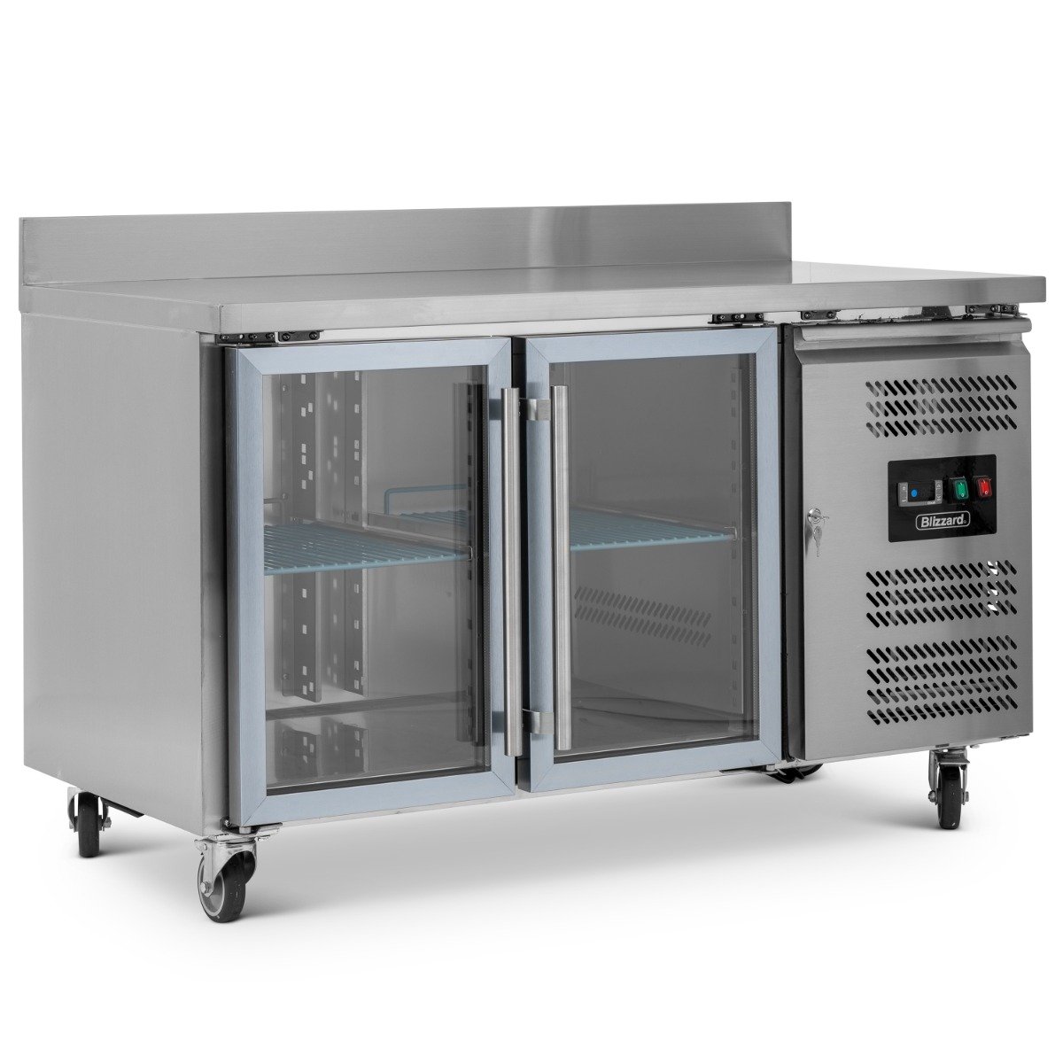 417L Double Glass Door Counter With Upstand