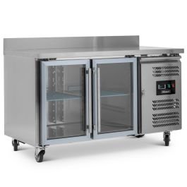 417L Double Glass Door Counter With Upstand