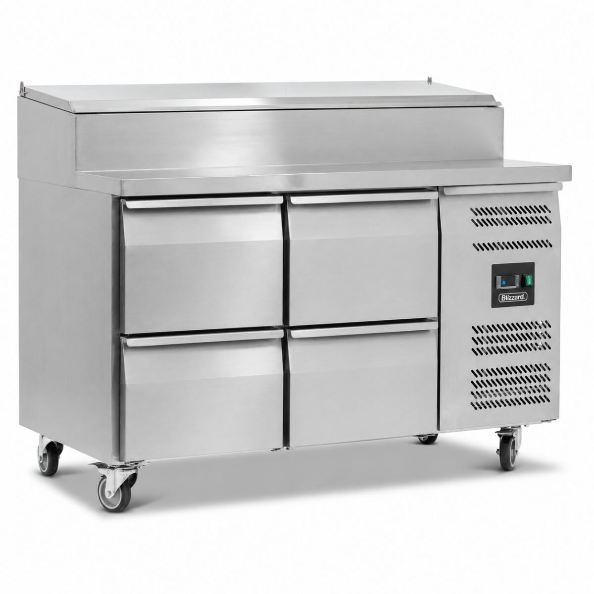 Blizzard HBC2EN-22 4 Drawer Refrigerated Prep Counter With Raised Collar