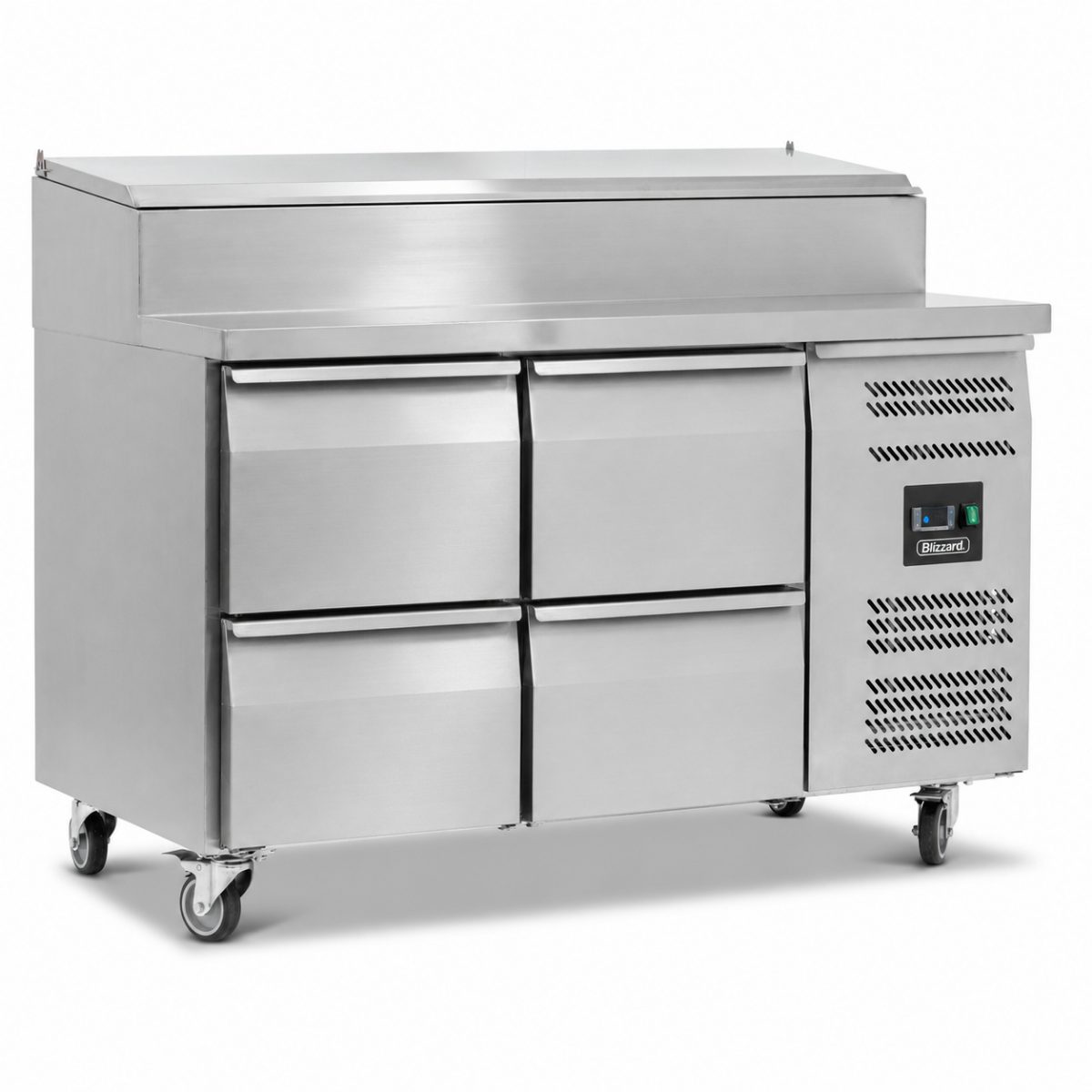 Blizzard HBC2EN-22 4 Drawer Refrigerated Prep Counter With Raised Collar