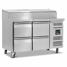 Blizzard HBC2EN-22 4 Drawer Refrigerated Prep Counter With Raised Collar