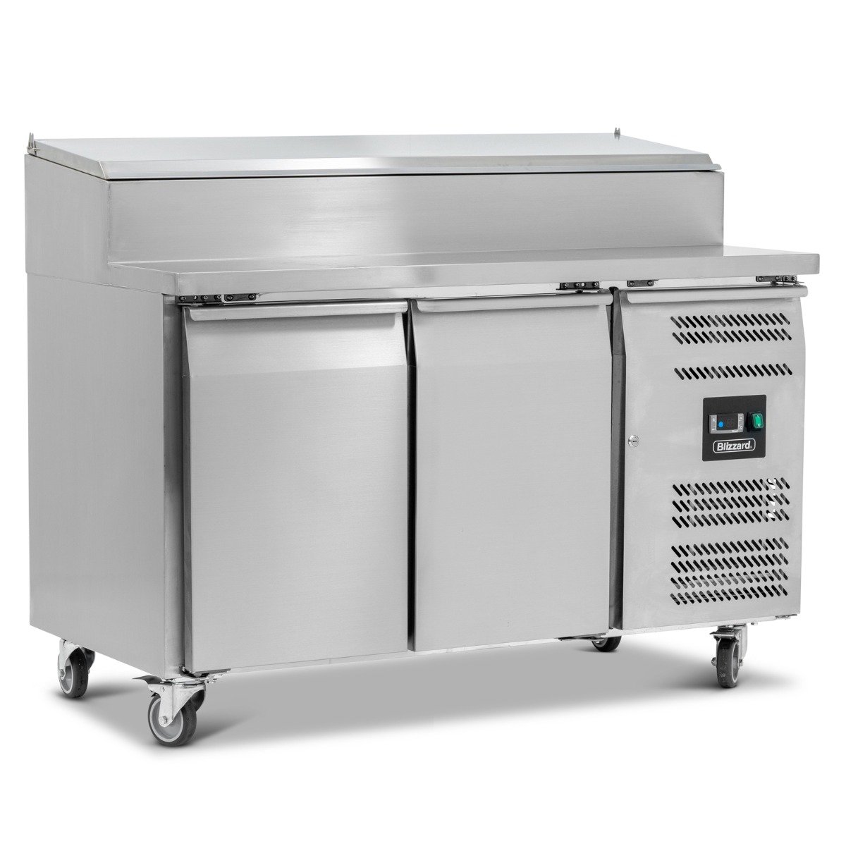 Double Door Prep Counter With Raised Collar