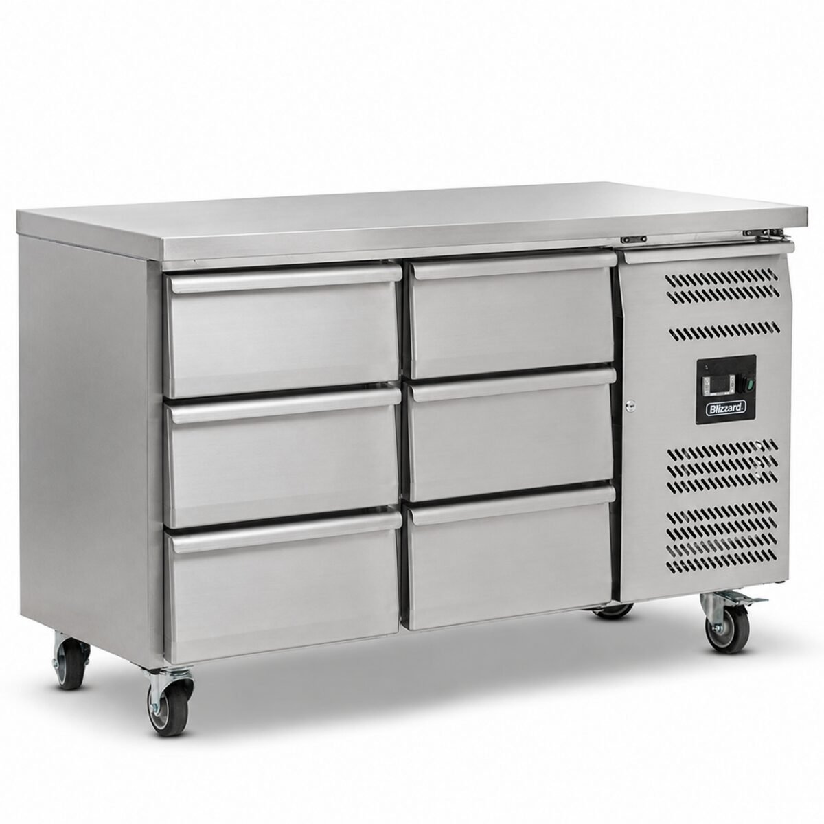 Blizzard 417L Six Drawer Counter Refrigerator (2 Door)