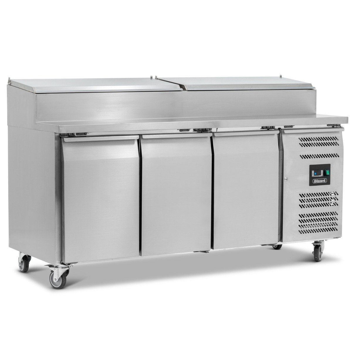 417L Triple Door Prep Counter With Raised Collar