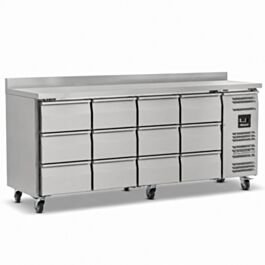 Four Hinged Door Refrigerated Counter With Upstand