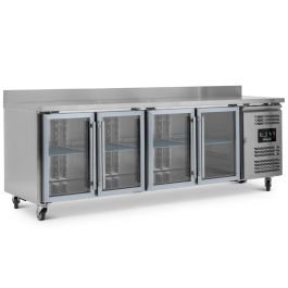 553L Four Glass Door Counter Refrigerator With Upstand