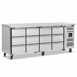 4 Door Refrigerated Counter Without Upstand