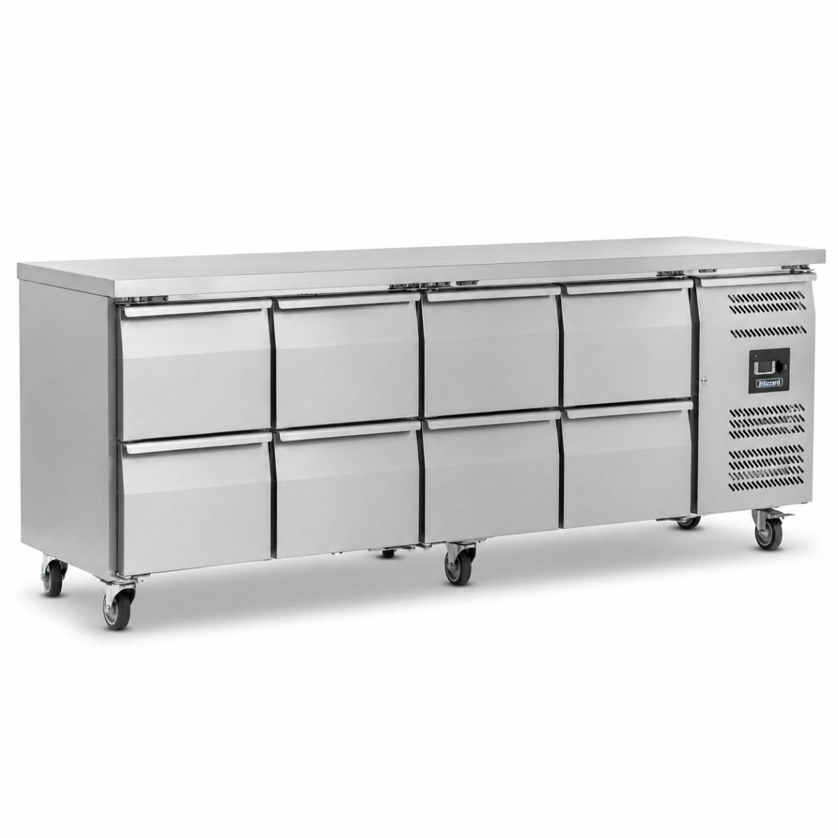 4 Door Refrigerated Counter Without Upstand