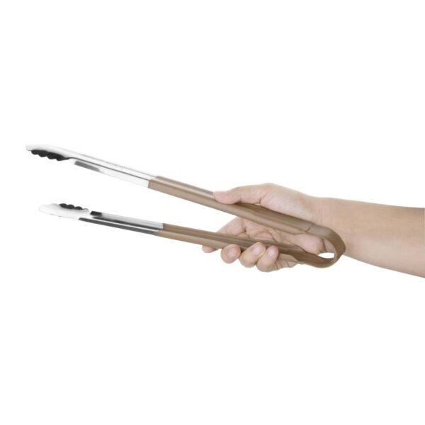 Hygiplas Colour Coded Serving Tong Brown 405mm - view 2