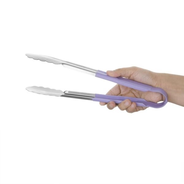 Hygiplas Colour Coded Serving Tong Purple 300mm - view 2