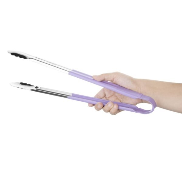 Hygiplas Colour Coded Serving Tong Purple - 405mm - view 2